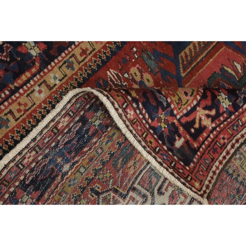 Hand Knotted Oriental 100% Wool Carpet Traditional Tribal Oranges & Rust Gharajeh Area Rug - 4' 5'' X 3' 5''