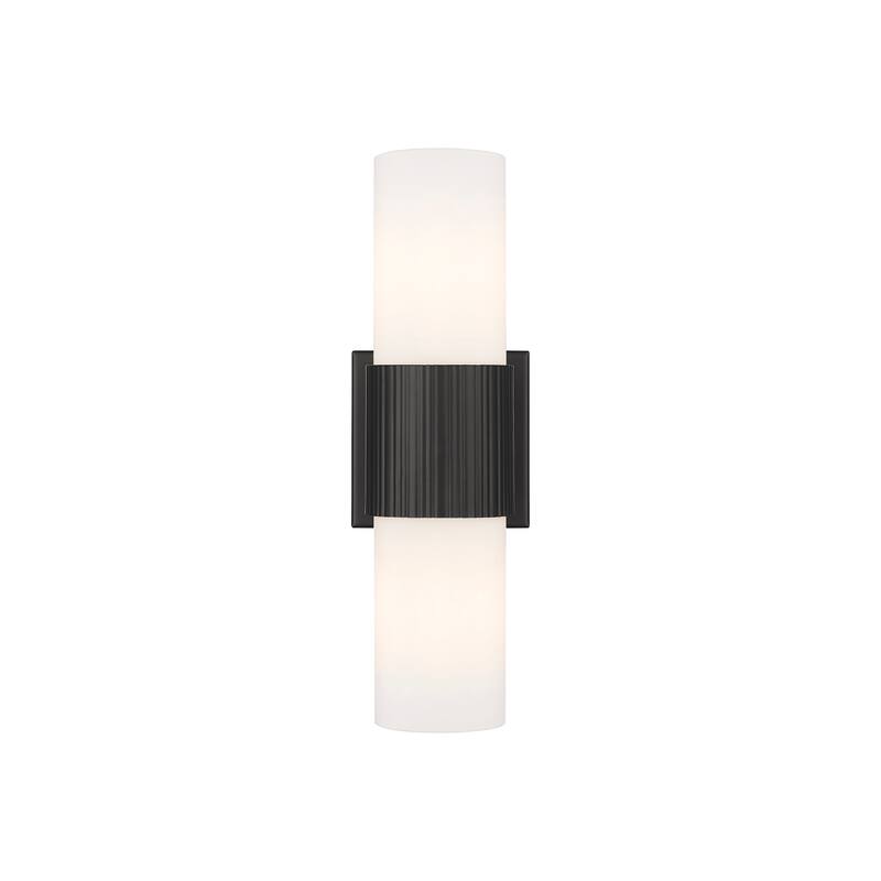 Innovations Lighting Bolivar - 2 Light 7" Wall-Mounted Bath Vanity Light - Matte White/Matte Black