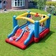 preview thumbnail 8 of 8, Inflatable Bounce House with Blower for 3-10 yr Kids, Bouncy Castle w/Double Slide, 300 LBS Capacity