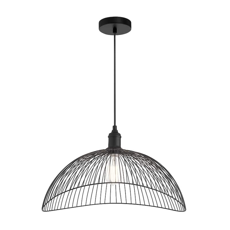Sylvia River of Goods Metal Woven Curved Shade Double Hanging Pendant Light - 19.75" x 18.75" x 13.25/61.25"