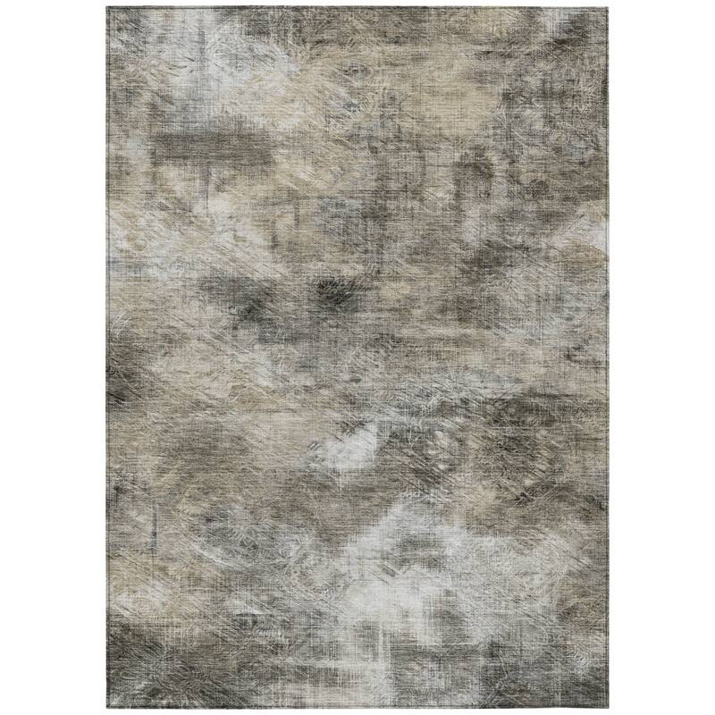 HomeRoots Abstract Transitional Rectangle Outdoor Rug
