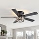 preview thumbnail 2 of 33, 52" Flush Mount 5-Blade Modern Crystal Indoor Ceiling Fan with Light Kit and Remote