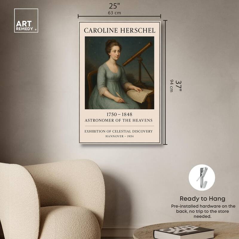 Early Female Astronomer Canvas by Art Remedy