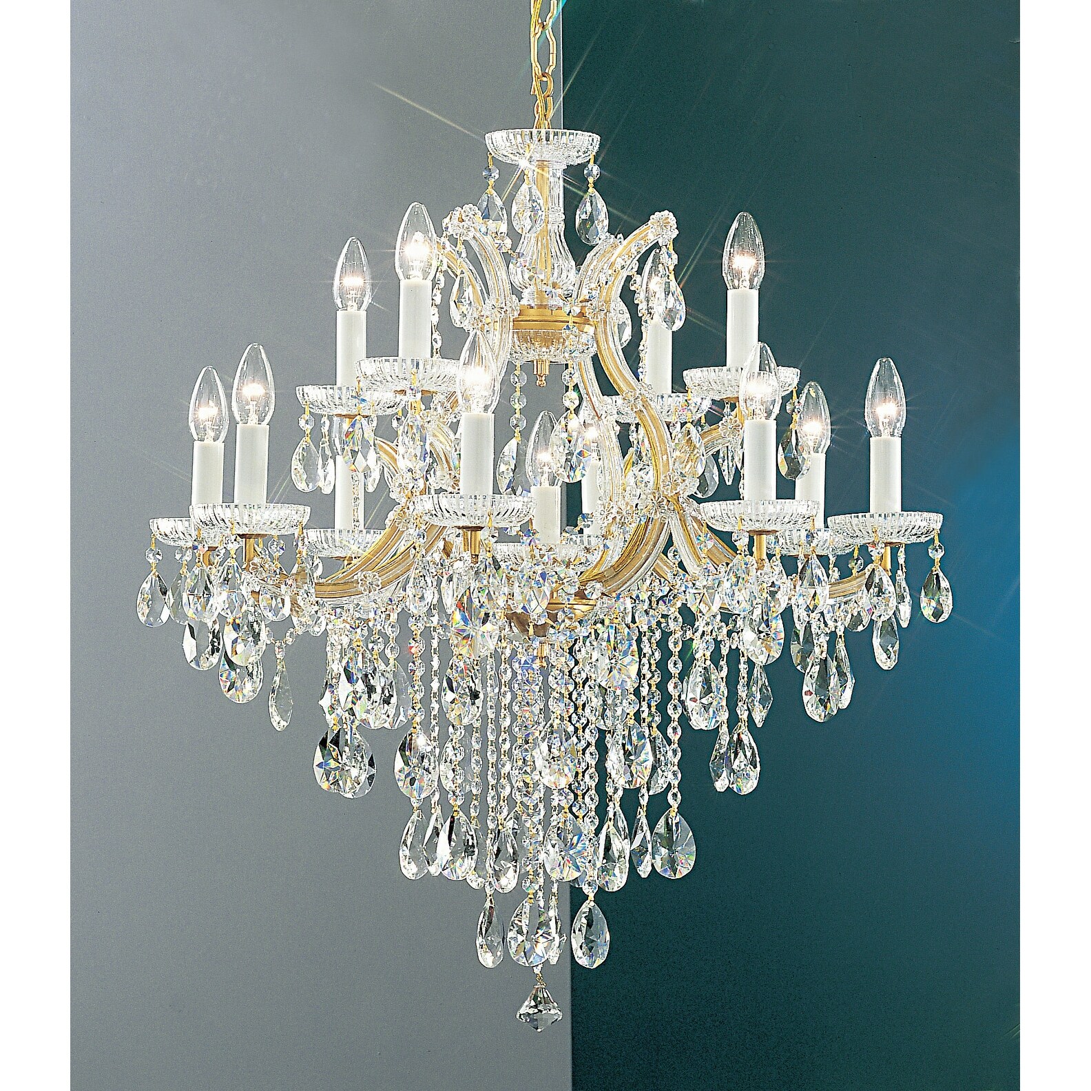 Classic Lighting 8124-OWG  32" Crystal Traditional Chandelier from the Maria Thersea Collection (Swarovski Strass) - Chandeliers For Bedrooms by Overstock.com