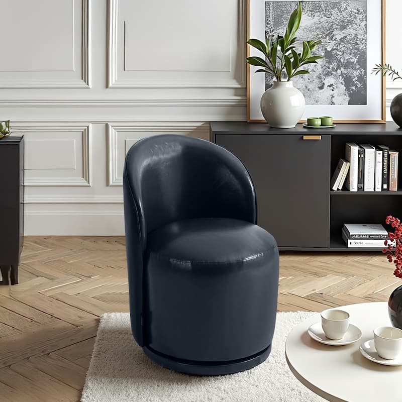 Modern Armless 360-Degree Swivel Dining Chair Barrel Chair
