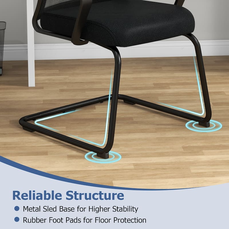 Gymax Office Guest Chair Set of 10 Conference Reception Chair w/