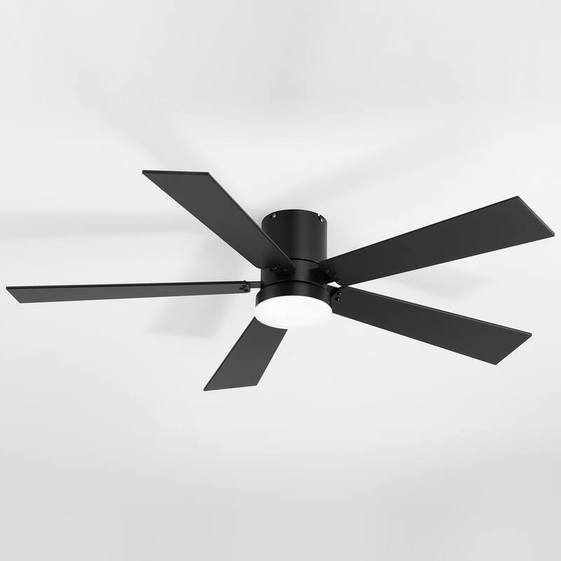 2 Set 42-inch Integrated LED Ceiling Fan with Light and Remote(5 Reversible Blades)