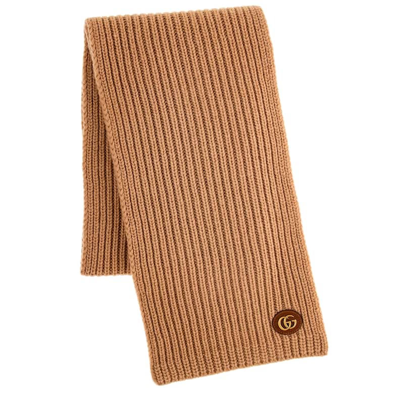 Gucci Knit Wool Scarf with Double G