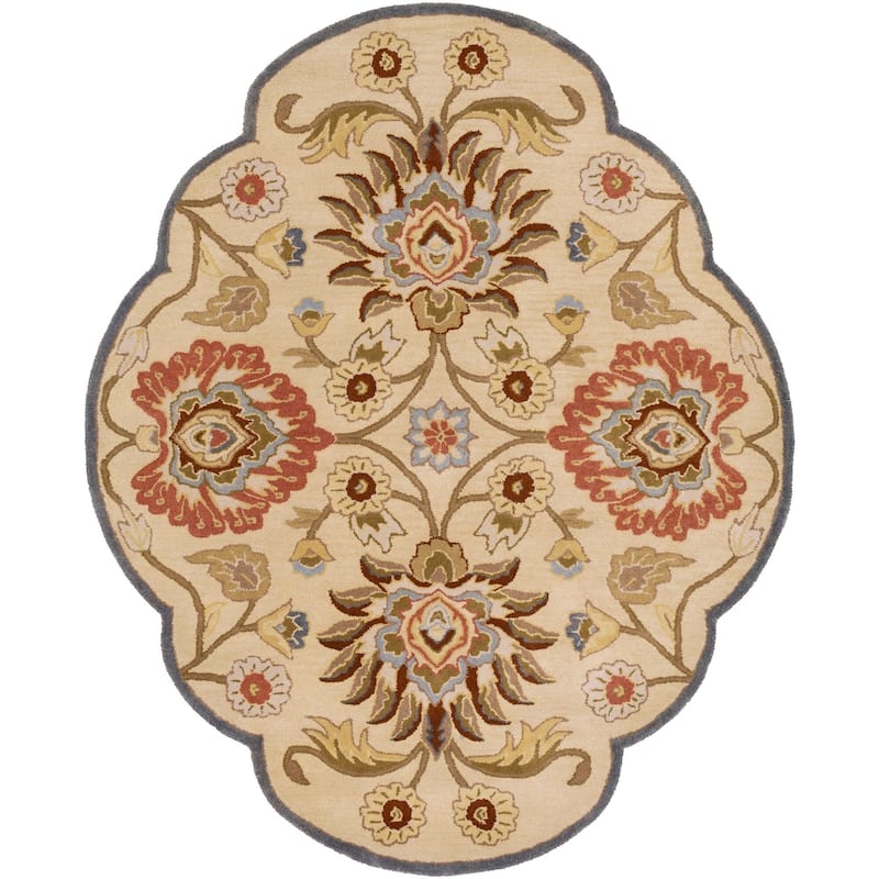 Patchway Handmade Classic Floral Wool Area Rug