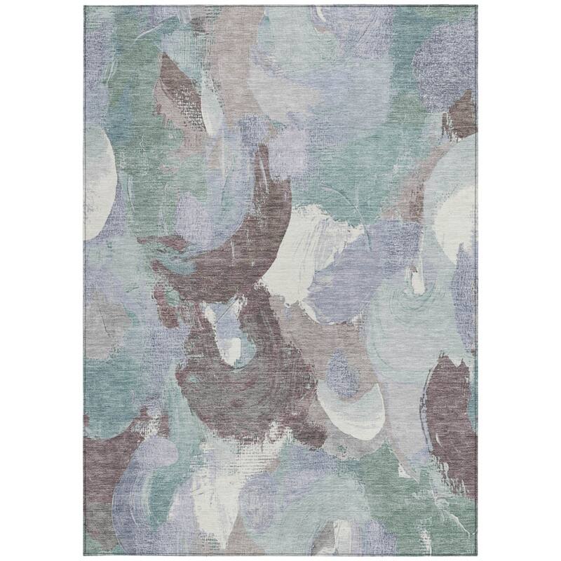 HomeRoots Abstract Transitional Rectangle Outdoor Rug