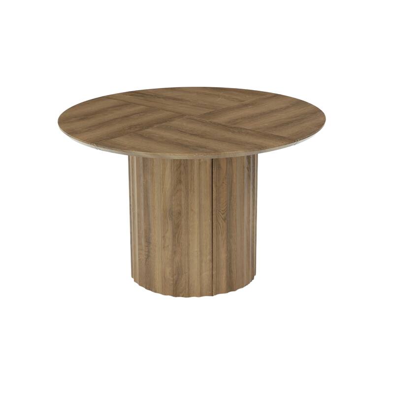 47 Inch Round Conference Table, Modern Round Office Table with Sturdy Base