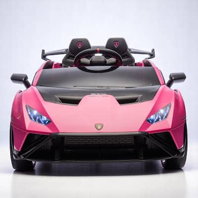 24V Licensed Lamborghini Ride-On Car for Kids with Drift Mode, Bluetooth Music, LED Lights, Remote Control -Electric Toy Vehicle