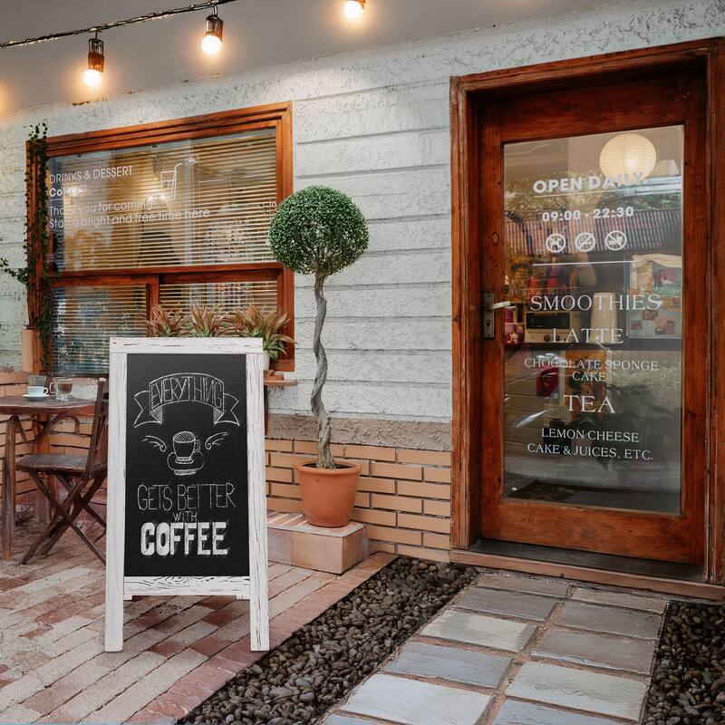 A Frame Chalkboard Sign 40 x 20in DoubleSided Magnetic Menu Board