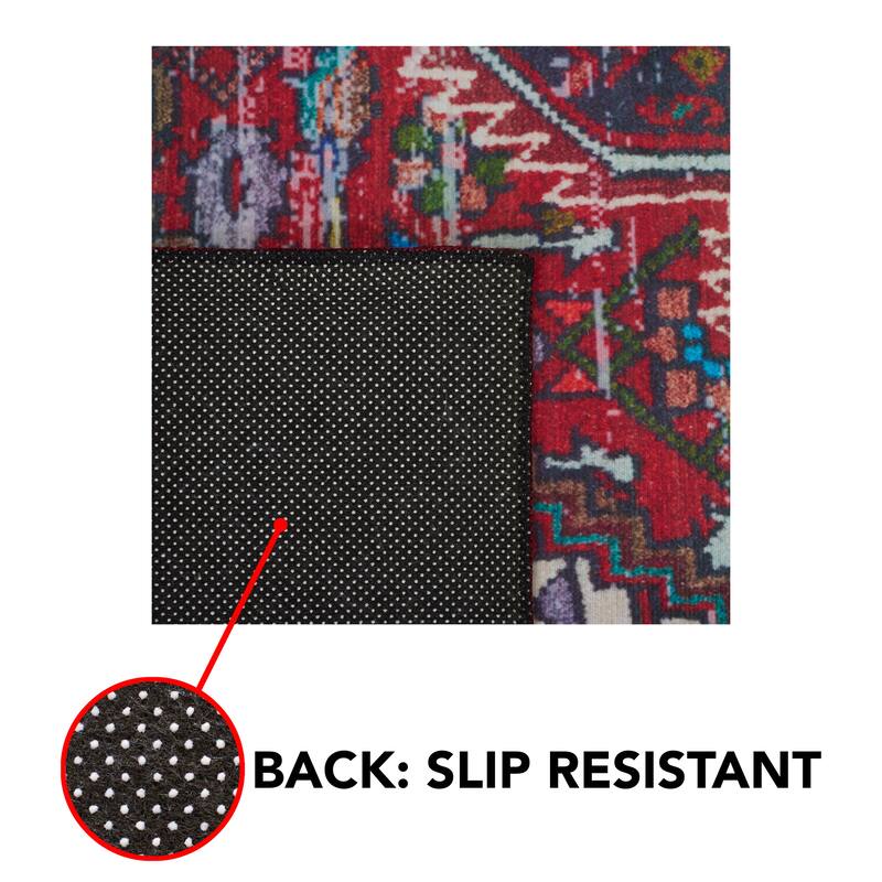 SAFAVIEH Tucson Machine Washable Slip Resistant Heide Oriental Rug