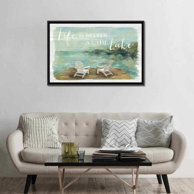 iCanvas "Lakeside Retreat I" by Silvia Vassileva Framed Canvas Print
