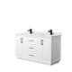 Option White, Black Trim, Carrara Marble Top