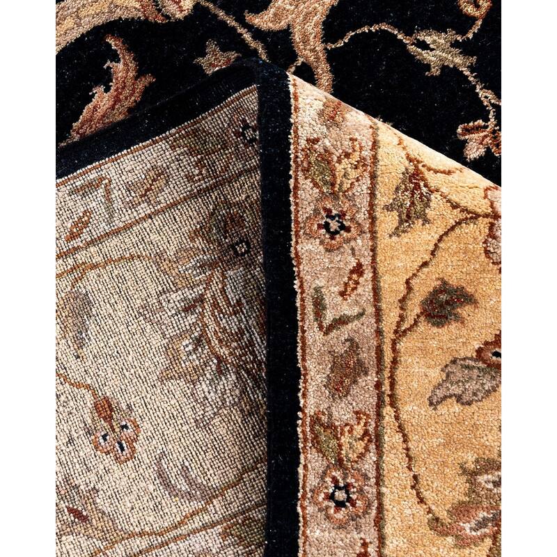 Kashan One-of-a-Kind Handmade Area Rug, Black - 9' 2" x 12' 0"