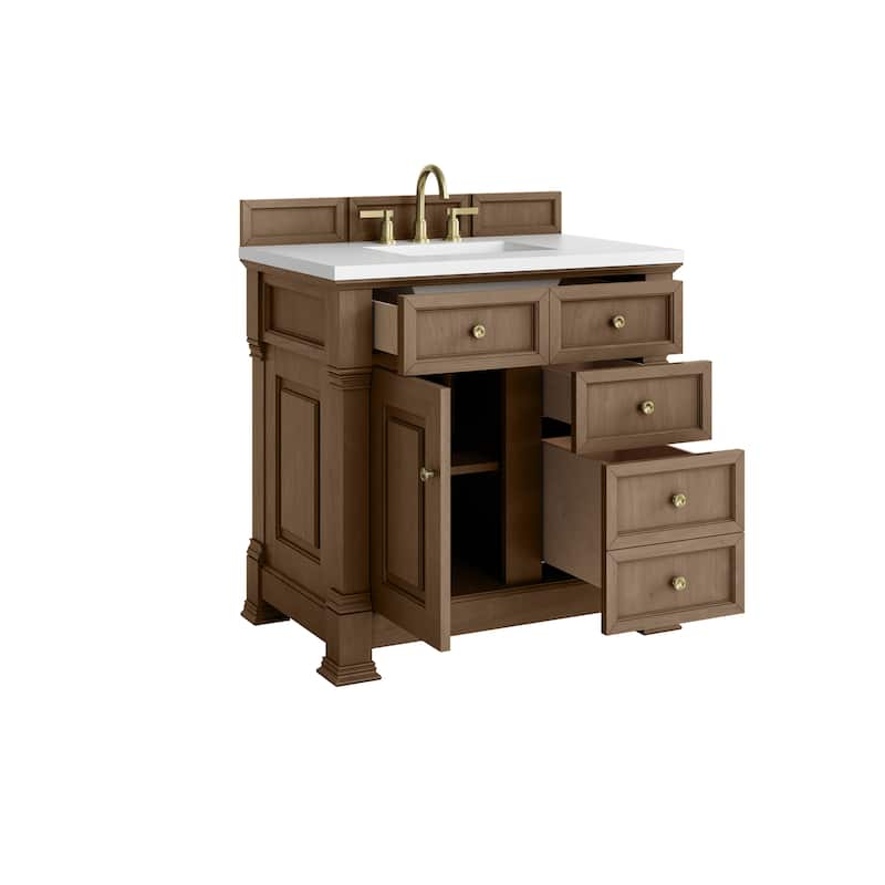 Brookfield 36" Single Vanity, Pecan