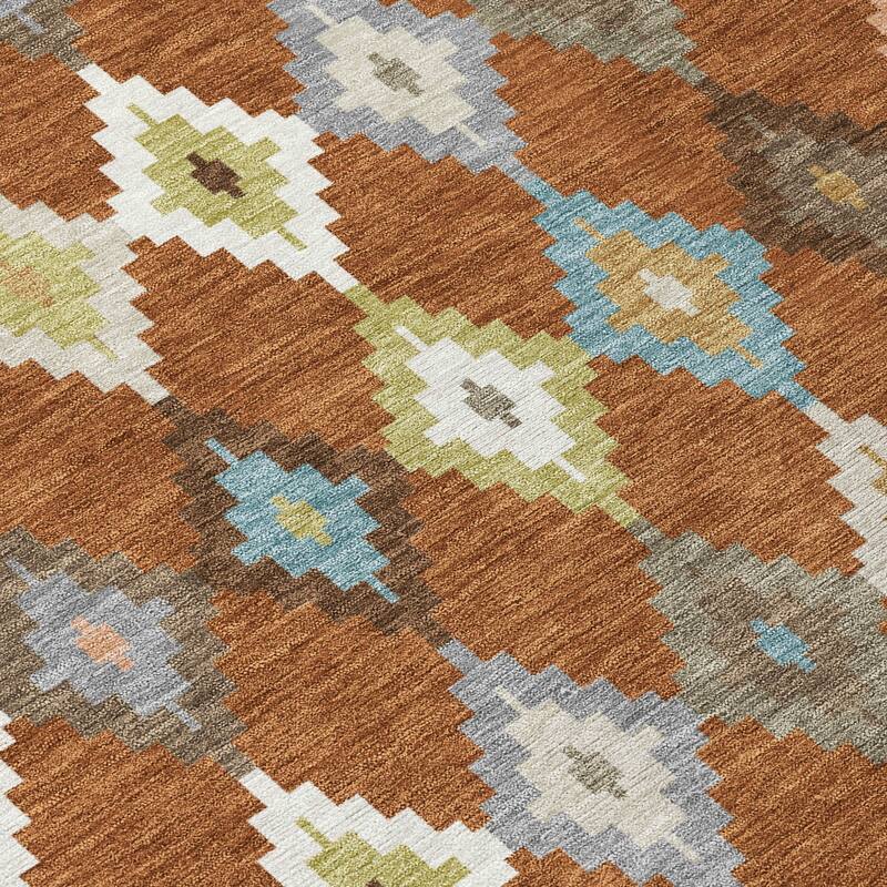 Machine Washable Indoor/ Outdoor Global Ahmet Chantille Rug