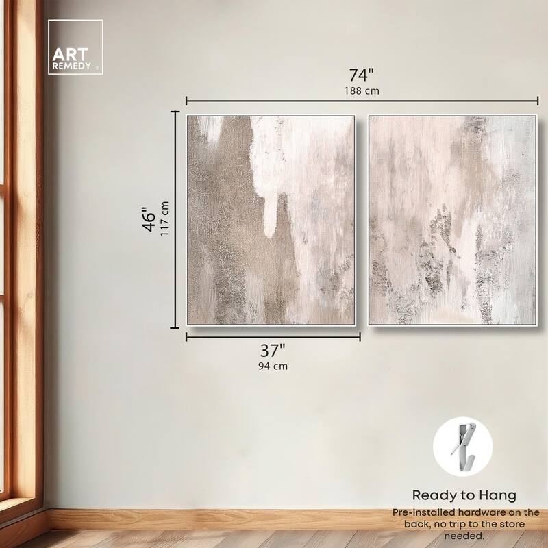 Striated Texture II Canvas Set of 2 by Art Remedy
