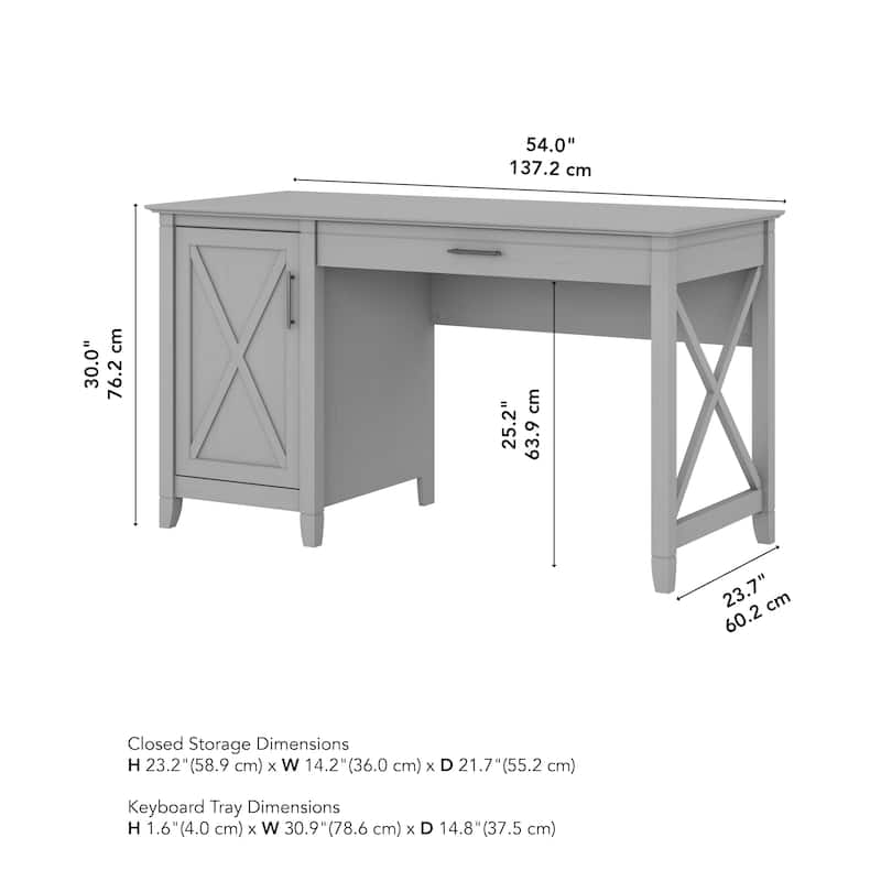 Key West 54W Computer Desk with Storage by Bush Furniture