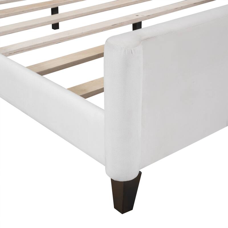 Roomfitters Modern Tufted Twin/Full Daybed with Button Design and Padded Backrest for Lounge or Guest Room