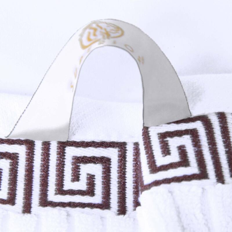 Superior Athens Cotton Floral Border Greek Key 6-Piece Towel Set