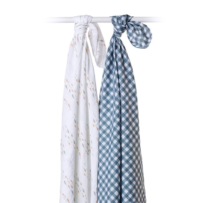 lulujo 2 PK Muslin Swaddling Blankets