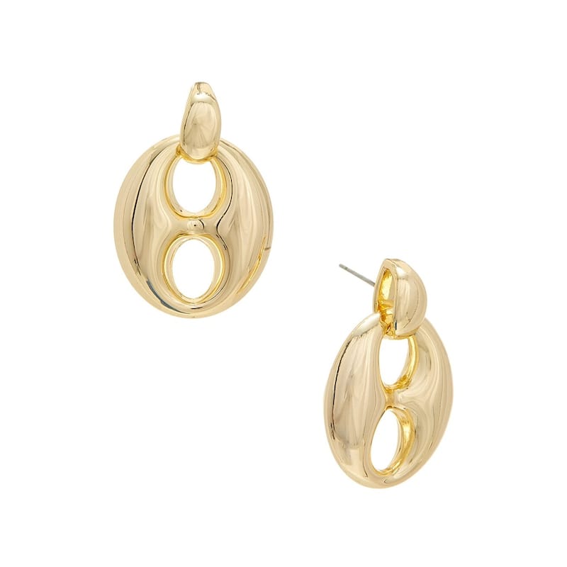 Juvell Gold Plated Brass Dangling Link Earrings - N/A