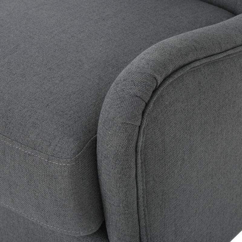 Modern 27" High Back Accent Chair with Birch Wood Legs and Wing Back for Living Room