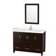 Option Espresso / Carrara Cultured Marble Top / Brushed