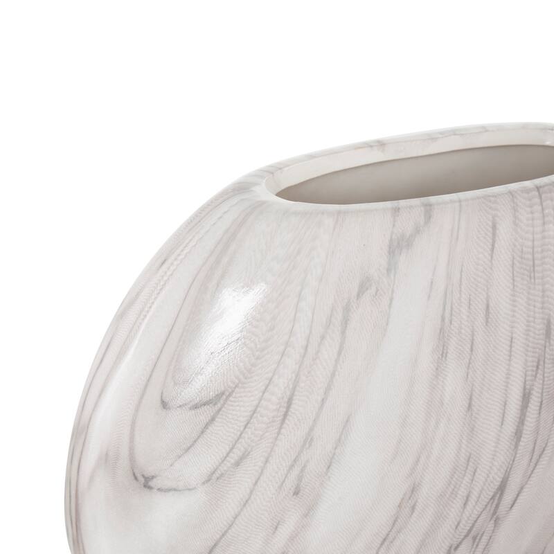 Ceramic Faux Marble Decorative Vase - Set of 3 Gray - Roche River Decor