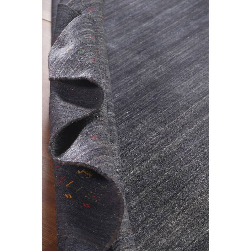 Tribal Gabbeh Oriental Square Rug Hand-Knotted Wool Carpet - 9'8" x 9'9"