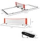 preview thumbnail 5 of 11, Soozier 23 ft Portable Double Sided Soccer Training Rebounder Trainer Net for Practice with Included Storage Bag, Red