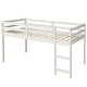 preview thumbnail 14 of 49, Low Study Twin Loft Bed with Cabinet and Rolling Portable Desk, White