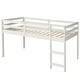 preview thumbnail 12 of 11, Multiple Functions Design Loft Bed with Cabinet, Shelves and Rolling Portable Desk, Twin Size, White