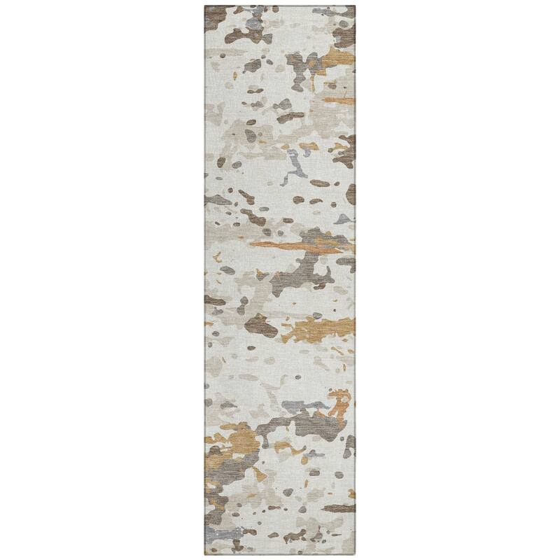 Machine Washable Indoor/ Outdoor Modern Calhan Chantille Rug