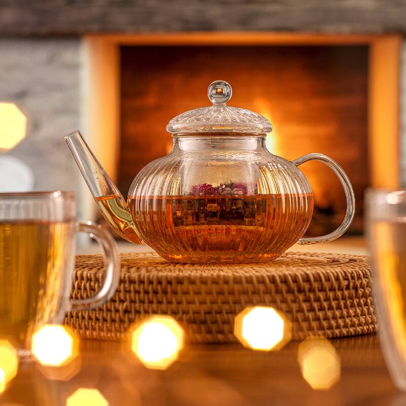 JoyJolt Fluted StovetopSafe Glass Teapot Bed Bath & Beyond 40344405