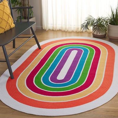 SAFAVIEH Handmade Braided Ganimeta Indoor/Outdoor Machine Washable Rug