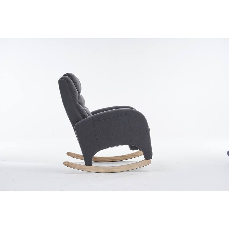 Accent Armchair Chair Rocking Chair With Adjustable Footrest