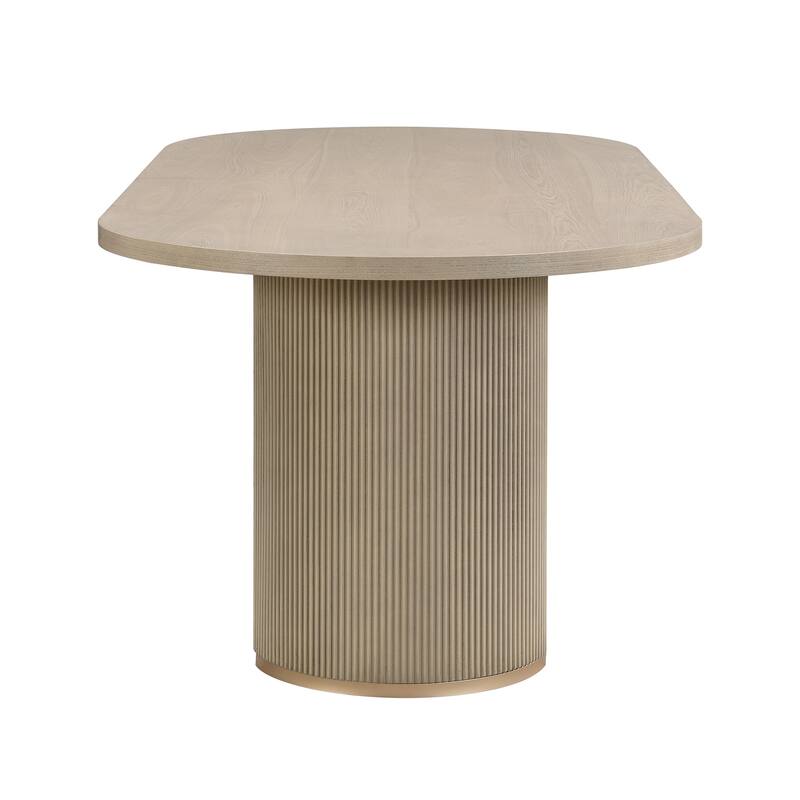Christopher Knight Home - Evadne Upholstered Rubberwood Chair and Oval Pedestal Table 7 Piece Dining Set