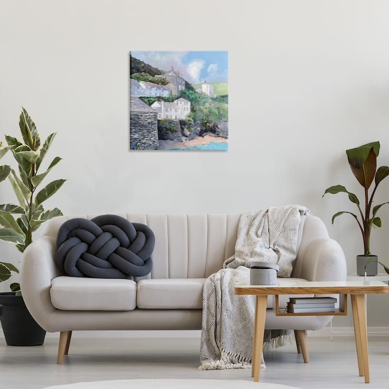 Stupell Coastal Village Beach Canvas Wall Art Design By Meredith Howse