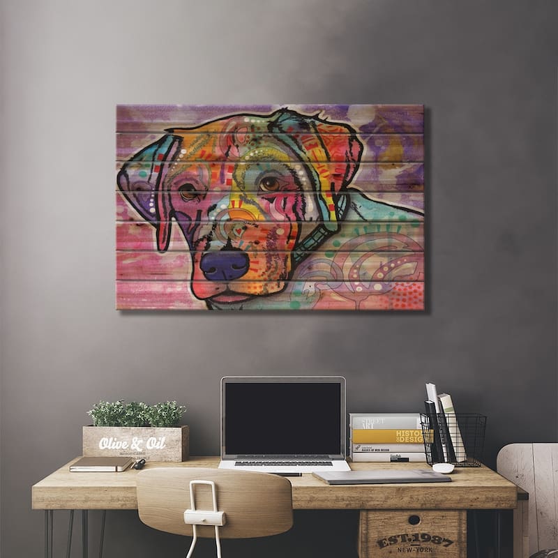 Petunia Print On Wood by Dean Russo - Multi-Color