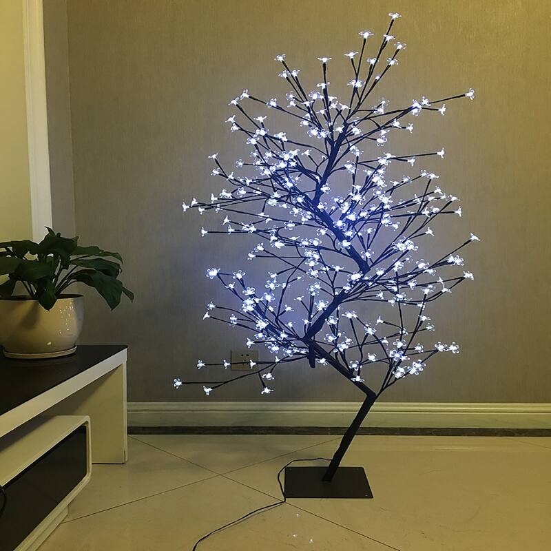 5.25' Pre-Lit Outdoor Artificial Tree - Warm LED Lights