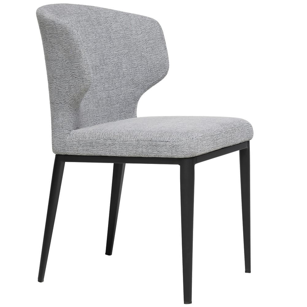 Cabo Mid-Century Modern Chenille Upholstered Wingback Dining Chair