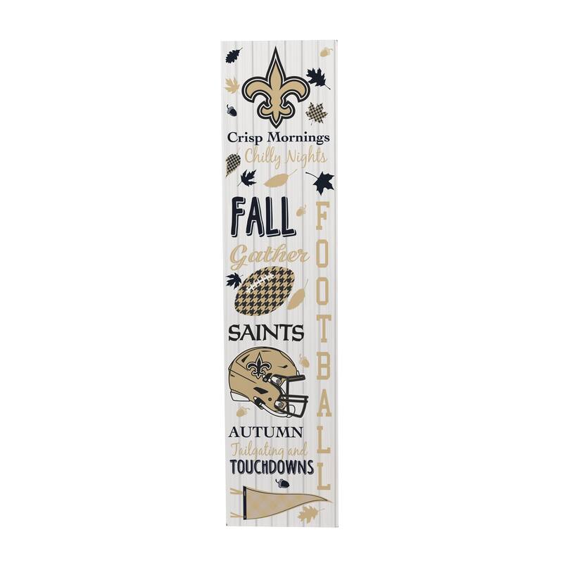 47" Double Sided Seasonal Porch Leaner, New Orleans Saints - 47" x 11.25"
