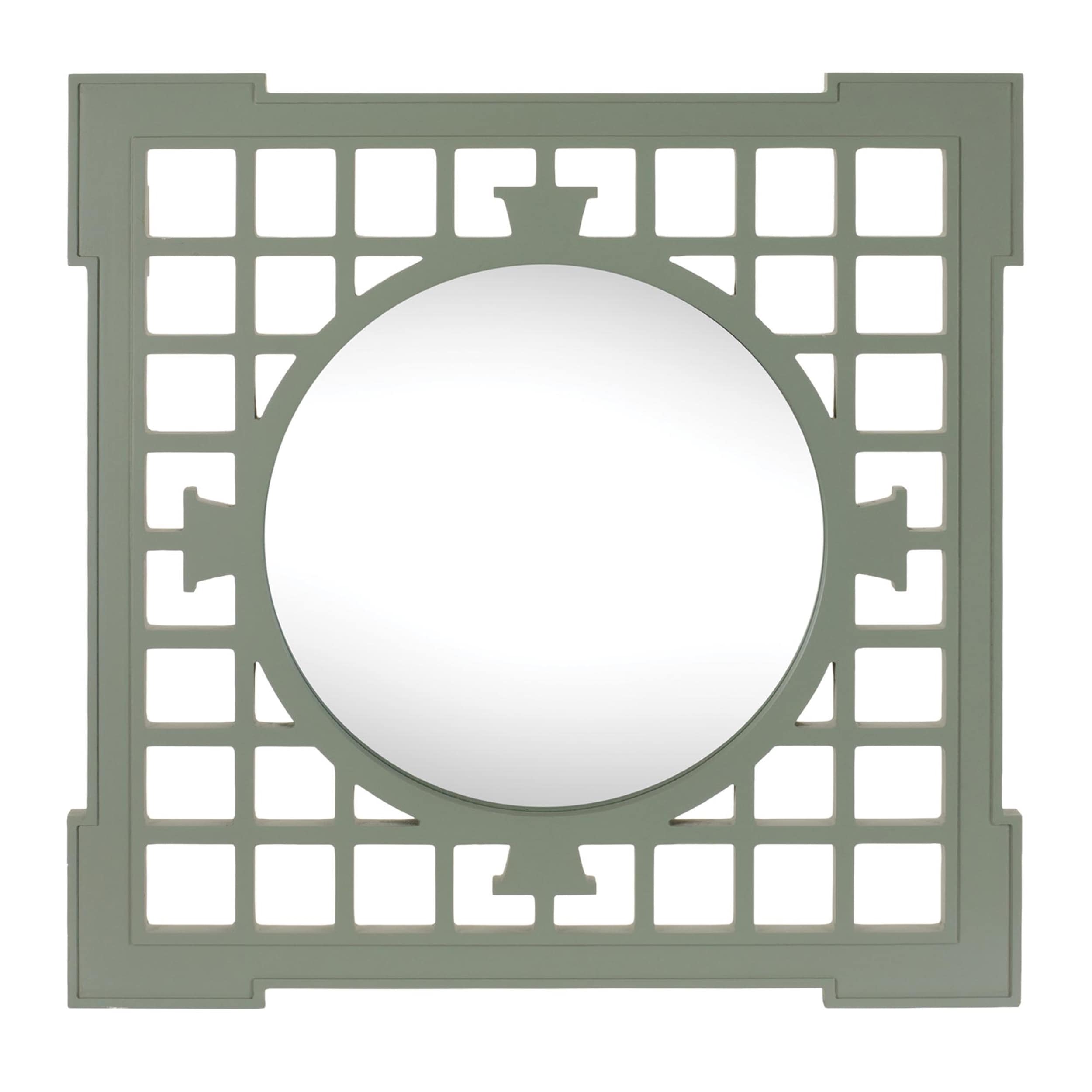 Geometric Lattice Frame Wall Mirror 23.5"SQ