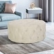 preview thumbnail 11 of 16, Orla Modern Glam Round Tufted Velvet Ottoman by Christopher Knight Home