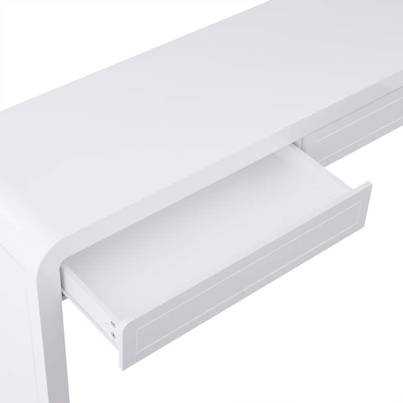 Christopher Knight Home - Varenne Curved MDF Console Table with Dual-Drawer Storage