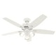 preview thumbnail 3 of 17, Hunter 52" Newsome Ceiling Fan with 3-Light LED Light Kit and Pull Chain - Traditional